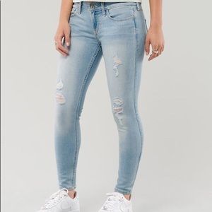 Hollister Light Wash Low Rise Jeans